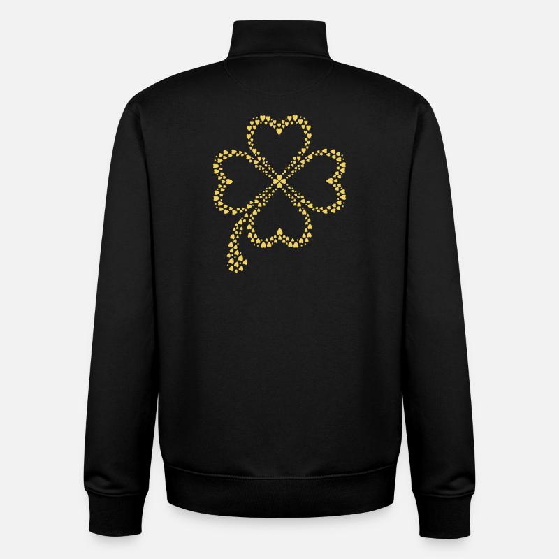 Funkelndes Klee Design - Unisex Organic Zip Sweatshirt von Stanley/Stella - Schwarz