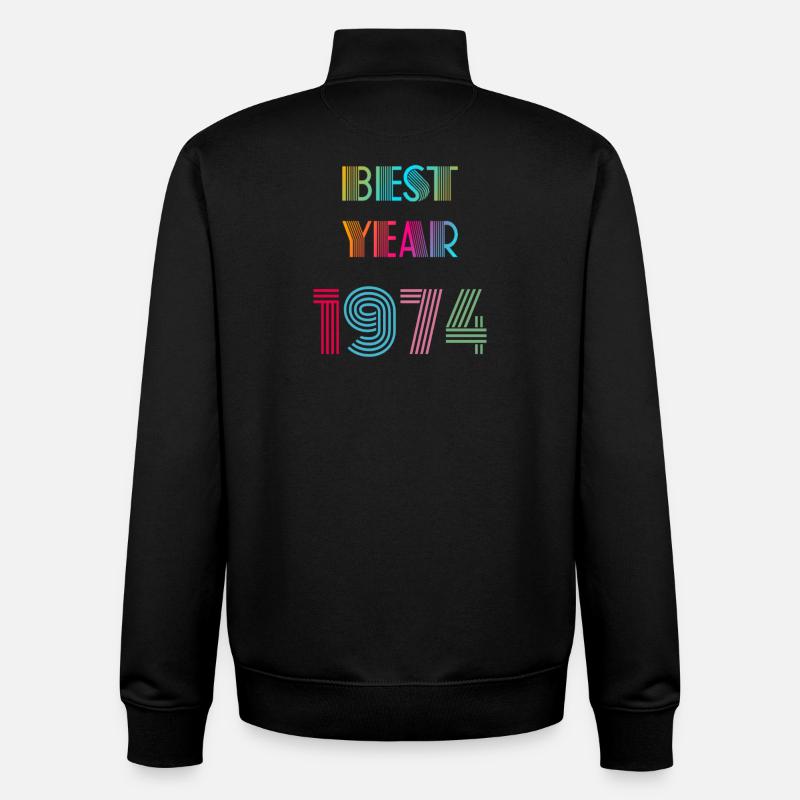 BEST YEAR - Sweat zippé unisexe en coton bio Stanley/Stella - noir