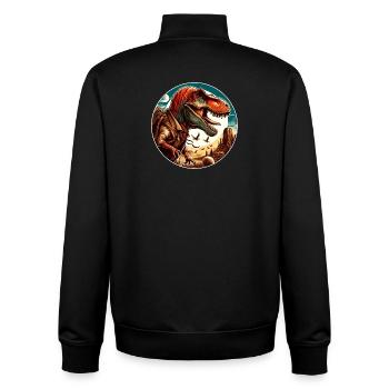 Dinosaurier - Unisex Organic Zip Sweatshirt von Stanley/Stella - Schwarz - Hinten - AI Model Male 185 light (185cm)