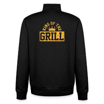 Grillen BBQ - Unisex Organic Zip Sweatshirt von Stanley/Stella - Schwarz - Hinten - AI Model Male 185 light (185cm)