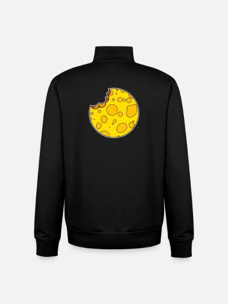Circle Cheese Round - Unisex Organic Zip Sweatshirt by Stanley/Stella - black