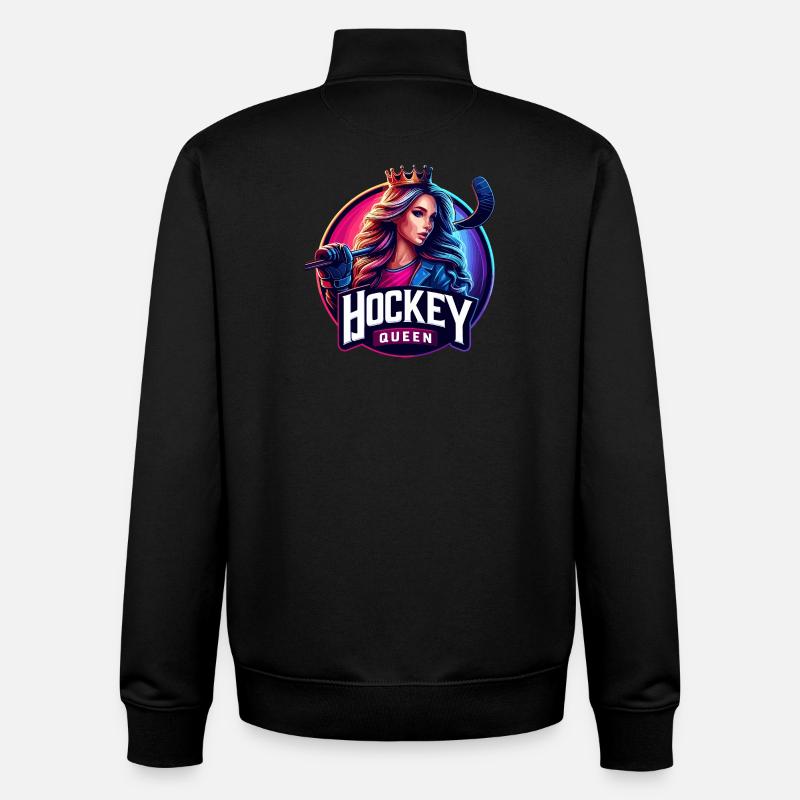 Hockey Queen Mädchen - Unisex Organic Zip Sweatshirt von Stanley/Stella - Schwarz