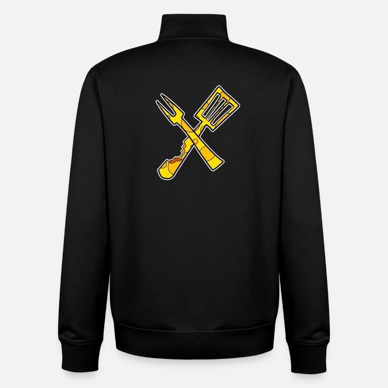 Chef Cuisine Restaurant - Sweat zippé unisexe en coton bio Stanley/Stella - noir