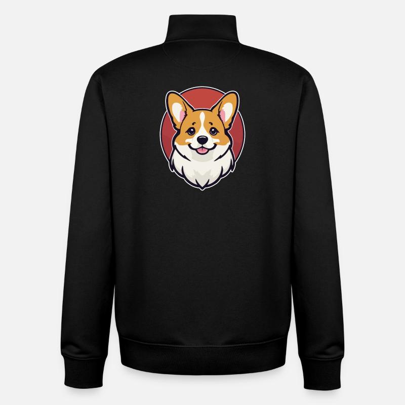 Corgi - Unisex Organic Zip Sweatshirt von Stanley/Stella - Schwarz