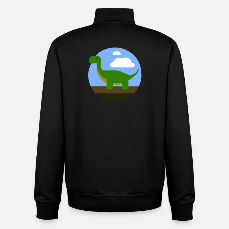 Dino - Sweat zippé unisexe en coton bio Stanley/Stella - noir