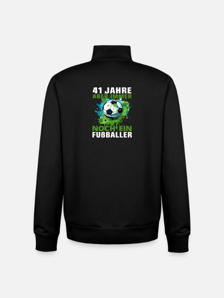 Fußballer Fußballspieler 41 Geburtstag Spruch - Unisex Organic Zip Sweatshirt von Stanley/Stella - Schwarz