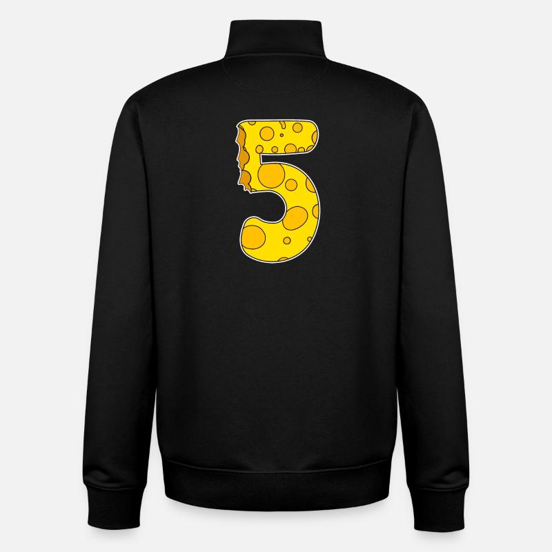 Numéro 5 - Cinq - Sweat zippé unisexe en coton bio Stanley/Stella - noir