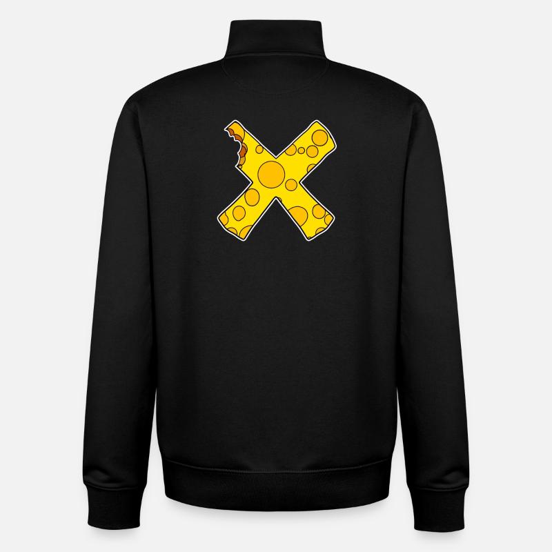 Cheese X Cross - Unisex Organic Zip Sweatshirt by Stanley/Stella - black