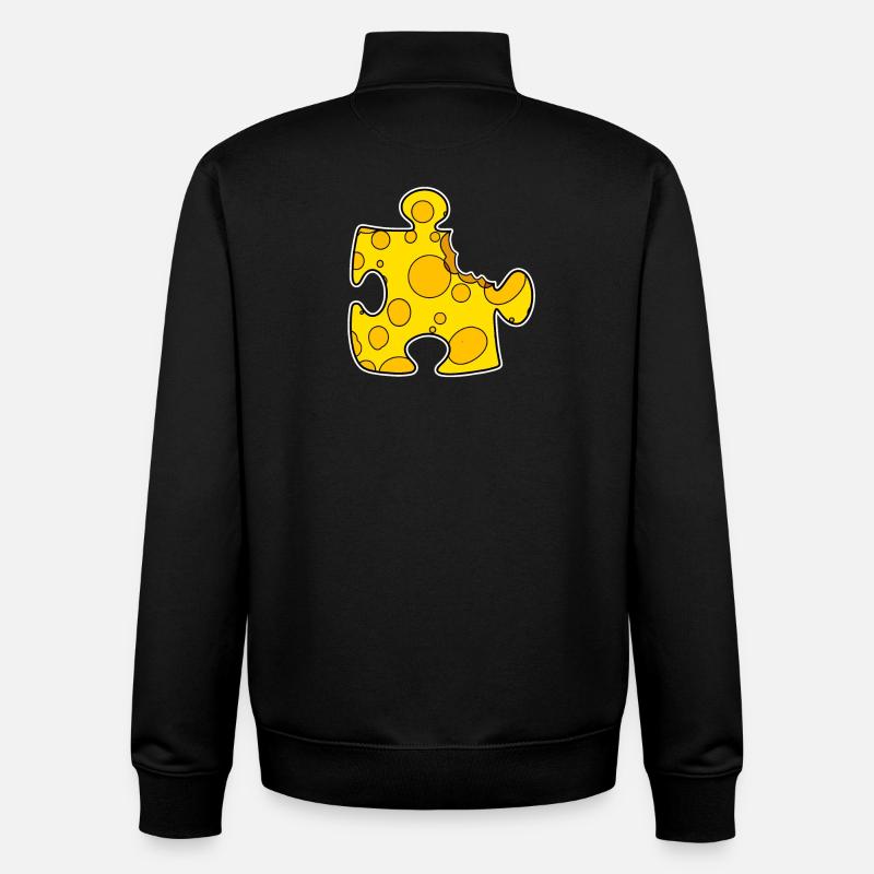 Puzzle - Sweat zippé unisexe en coton bio Stanley/Stella - noir
