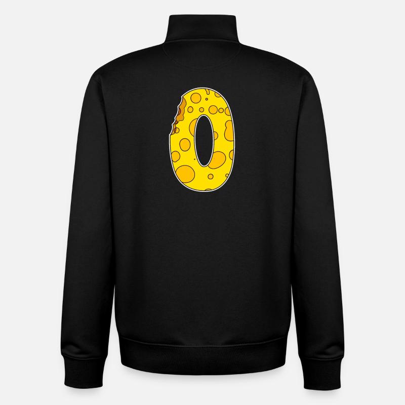 Number 0 - Zero - Unisex Organic Zip Sweatshirt by Stanley/Stella - black