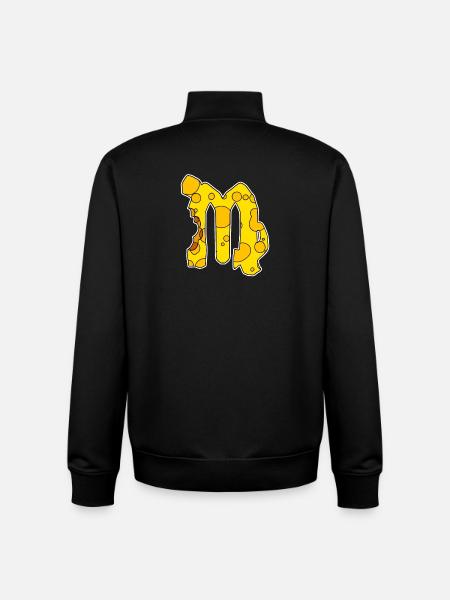 Zodiac sign Virgo Symbol - Unisex Organic Zip Sweatshirt by Stanley/Stella - black