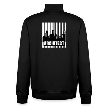 Job Architekt Arbeit Vorgesetzter Erfolg Karriere - Unisex Organic Zip Sweatshirt von Stanley/Stella - Schwarz - Hinten - AI Model Male 185 light (185cm)