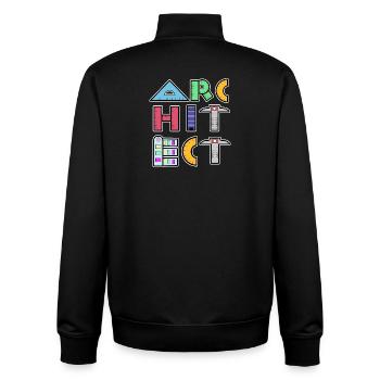 Karriere Architekt Beruf Job Arbeit Vorgesetzter - Unisex Organic Zip Sweatshirt von Stanley/Stella - Schwarz - Hinten - AI Model Male 185 light (185cm)