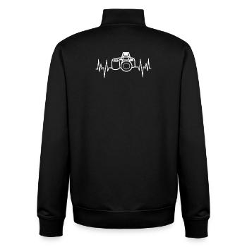 Job Fotograf Karriere Arbeit Vorgesetzter Erfolg - Unisex Organic Zip Sweatshirt von Stanley/Stella - Schwarz - Hinten - AI Model Male 185 light (185cm)