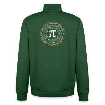 Pi Day - Happy Pi Day - Unisex Organic Zip Sweatshirt by Stanley/Stella - bottle green - Back - AI Model Male 185 dark (185cm)