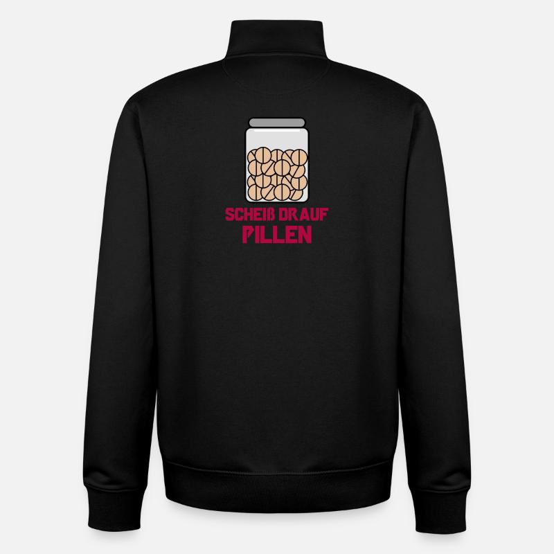 Je m’en fiche, déclaration, indifférent, drôle - Sweat zippé unisexe en coton bio Stanley/Stella - noir