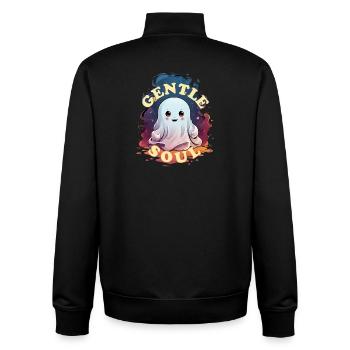 Sweet Little Ghost - Unisex Organic Zip Sweatshirt by Stanley/Stella - black - Back - AI Model Male 185 light (185cm)
