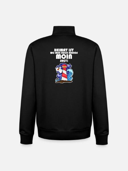 Nordsee Spruch - Unisex Organic Zip Sweatshirt von Stanley/Stella - Schwarz