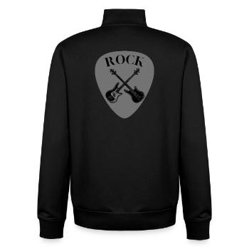 Rock Guitar Guitar Guitar Guitar Guitar Guitar Cross Shirt - Unisex Organic Zip Sweatshirt by Stanley/Stella - black - Back - AI Model Male 185 light (185cm)