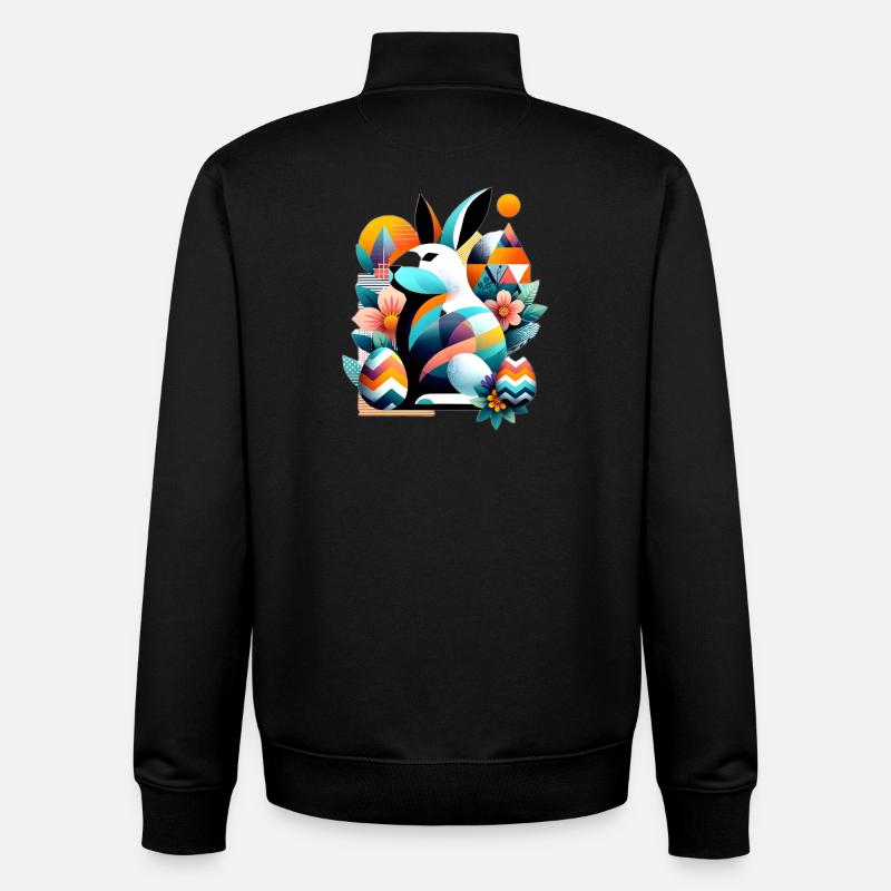 Modern Easter Graphics - Unisex Organic Zip Sweatshirt by Stanley/Stella - black