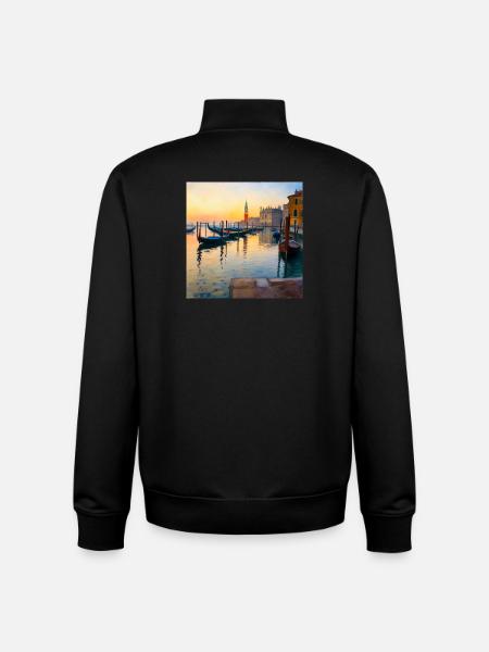 Venedig - Unisex Organic Zip Sweatshirt von Stanley/Stella - Schwarz
