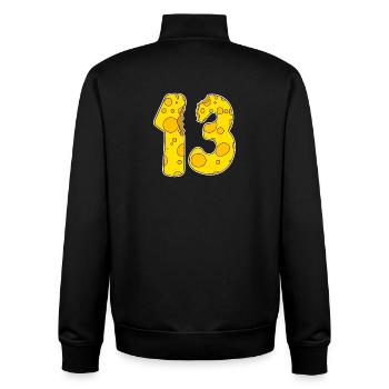 13 Jahre Lustig Käse - Unisex Organic Zip Sweatshirt von Stanley/Stella - Schwarz - Hinten - AI Model Male 185 light (185cm)
