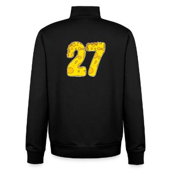 27 Jahre Lustig Käse - Unisex Organic Zip Sweatshirt von Stanley/Stella - Schwarz - Hinten - AI Model Male 185 light (185cm)