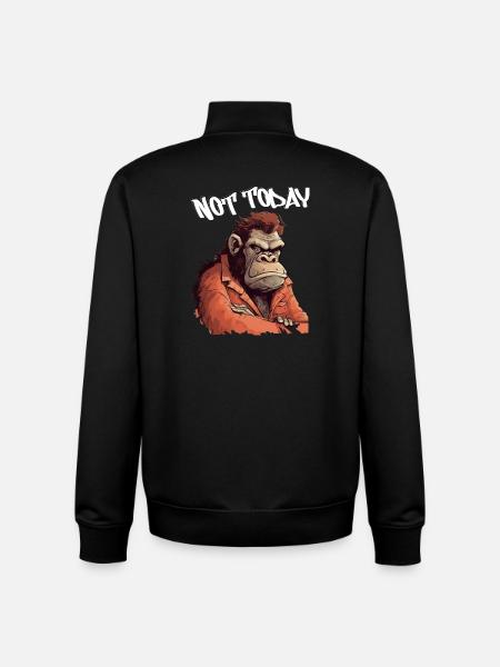 Nicht Heute Affe – Wütender Orang-Utan - Unisex Organic Zip Sweatshirt von Stanley/Stella - Schwarz