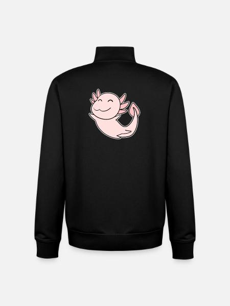 Axolotl Motif Kids - Unisex Organic Zip Sweatshirt by Stanley/Stella - black