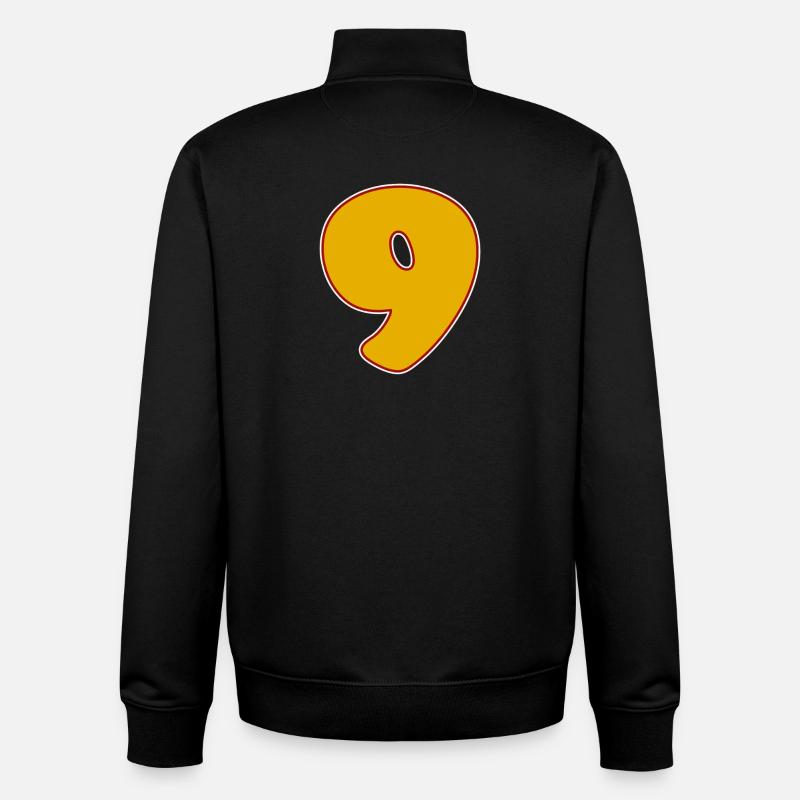 9 - Nine - Unisex Organic Zip Sweatshirt by Stanley/Stella - black