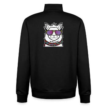 Cooles Lama - Unisex Organic Zip Sweatshirt von Stanley/Stella - Schwarz - Hinten - AI Model Male 185 light (185cm)