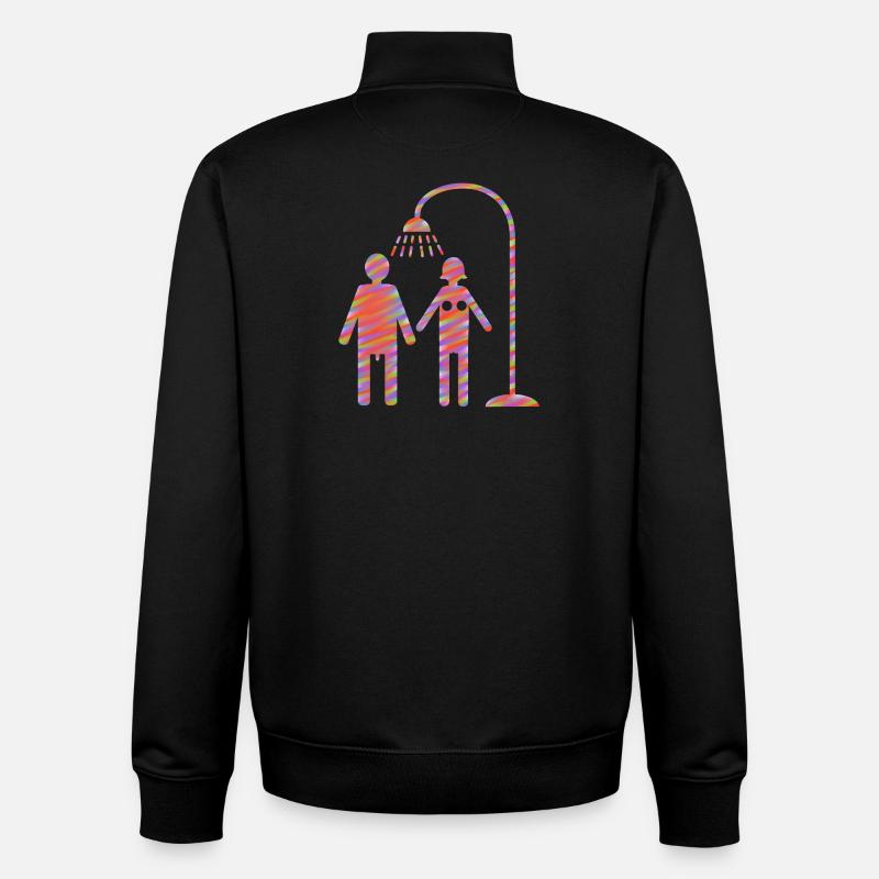  unter der Dusche Duschen - Unisex Organic Zip Sweatshirt von Stanley/Stella - Schwarz