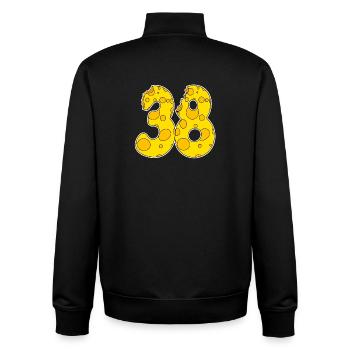 38 Jahre Lustig Käse - Unisex Organic Zip Sweatshirt von Stanley/Stella - Schwarz - Hinten - AI Model Male 185 light (185cm)