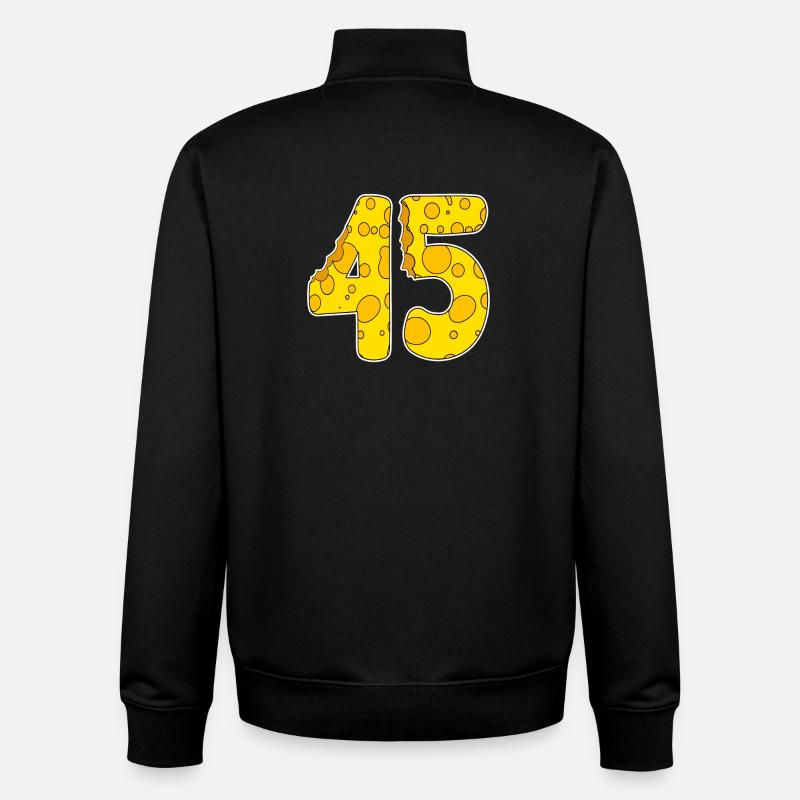 45 ans de Lustig Käse - Sweat zippé unisexe en coton bio Stanley/Stella - noir