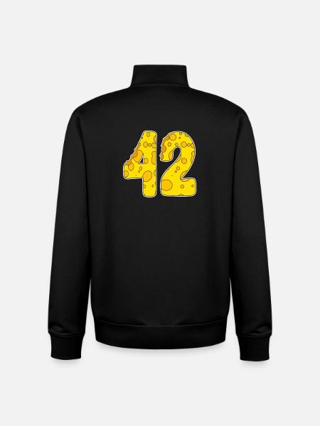 42 years of Lustig Käse - Unisex Organic Zip Sweatshirt by Stanley/Stella - black