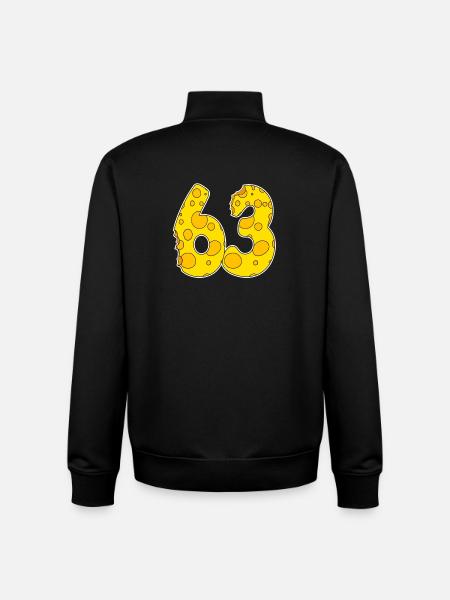 63 years of Lustig Käse - Unisex Organic Zip Sweatshirt by Stanley/Stella - black