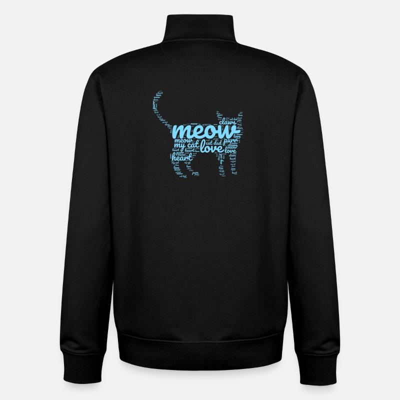 Worte von Daddy Kitty - Unisex Organic Zip Sweatshirt von Stanley/Stella - Schwarz