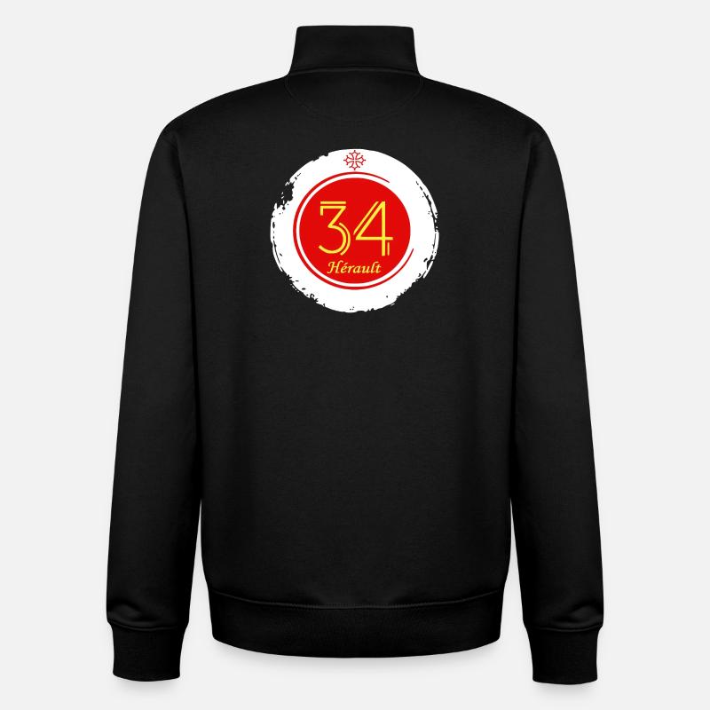 Hérault - Unisex Organic Zip Sweatshirt von Stanley/Stella - Schwarz