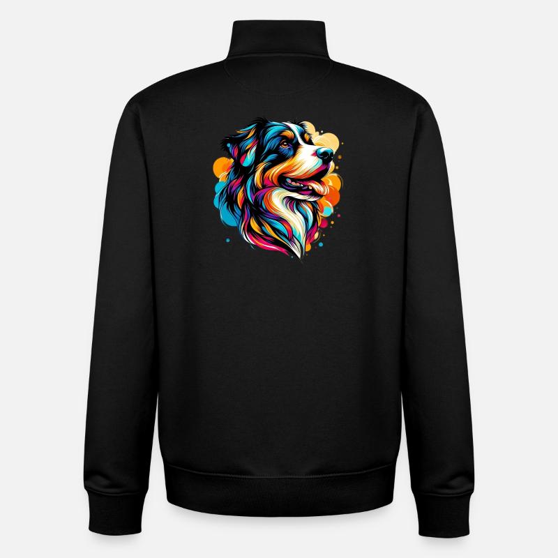 Berner Schweizer Sennenhund Grosser Schäferhund - Unisex Organic Zip Sweatshirt von Stanley/Stella - Schwarz