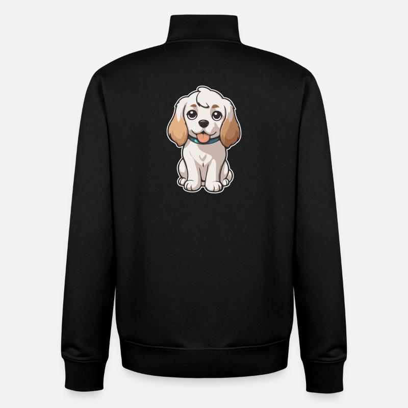 Niedlicher Hund - Unisex Organic Zip Sweatshirt von Stanley/Stella - Schwarz