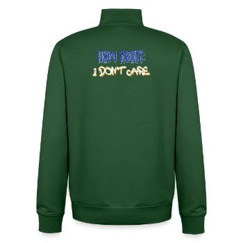 Gleichgültig Statement Ist Mir Wurscht Egal - Unisex Organic Zip Sweatshirt von Stanley/Stella - Flaschengrün - Hinten - AI Model Male 185 dark (185cm)