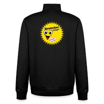 Schlager Party , Schlager Musik , Schlager Sonne - Unisex Organic Zip Sweatshirt by Stanley/Stella - black - Back - AI Model Male 185 light (185cm)
