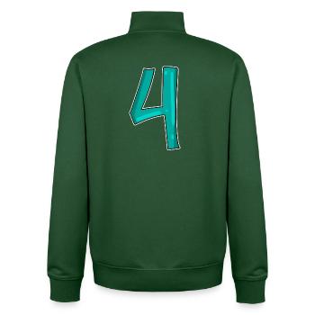 4 - Sweat zippé unisexe en coton bio Stanley/Stella - vert bouteille - Dos - AI Model Male 185 dark (185cm)