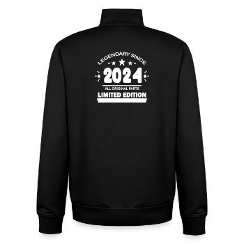2024 - Year 2024 - Year 2024 - Unisex Organic Zip Sweatshirt by Stanley/Stella - black - Back - AI Model Male 185 light (185cm)