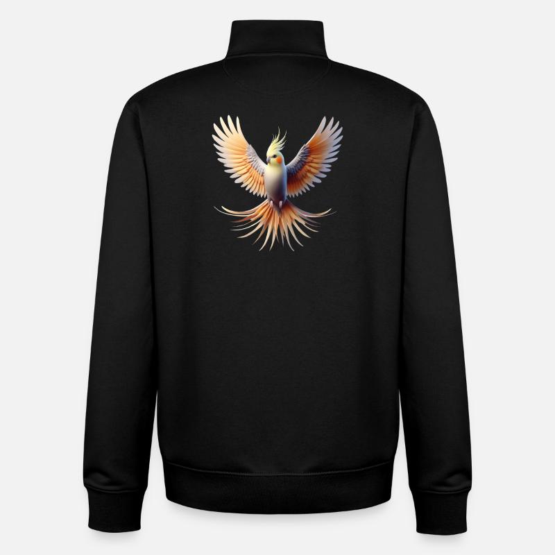 Calopsitte (20) - Sweat zippé unisexe en coton bio Stanley/Stella - noir