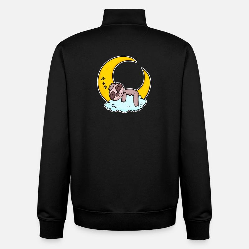 Sloth Motif - Unisex Organic Zip Sweatshirt by Stanley/Stella - black