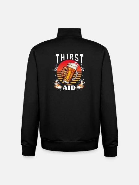 Thirst Aid - Drinking Shirt - Unisex Organic Zip Sweatshirt by Stanley/Stella - black