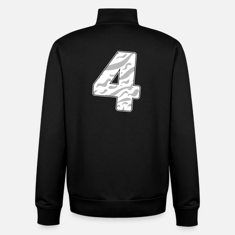 4 - Four - Unisex Organic Zip Sweatshirt by Stanley/Stella - black