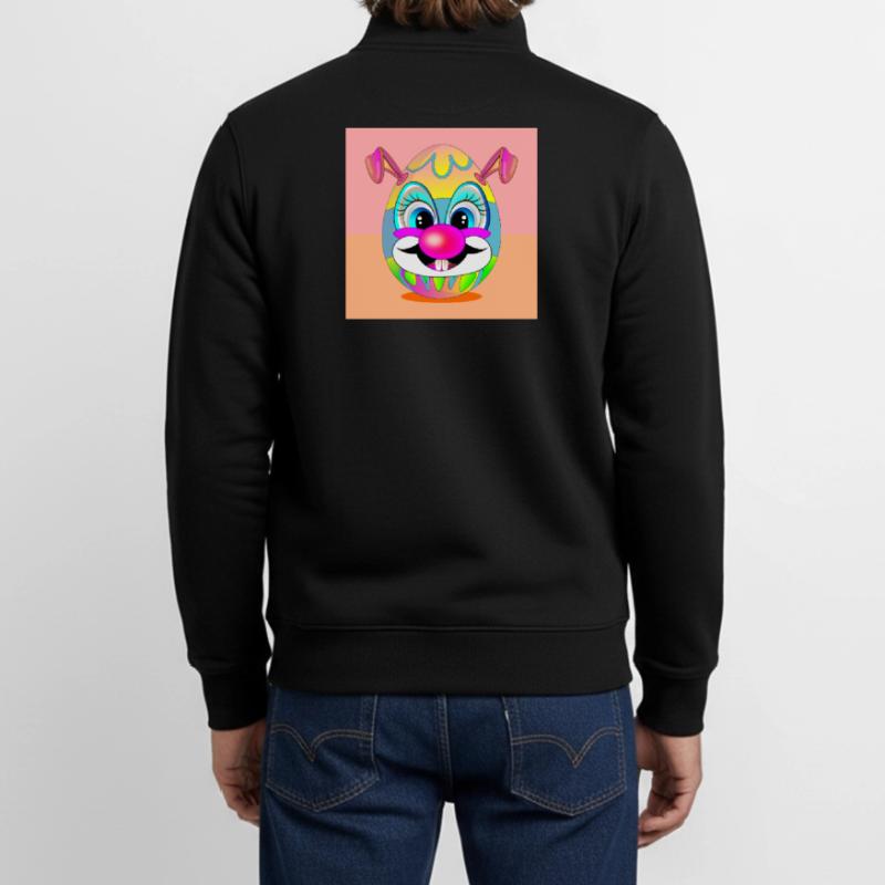 EASTER EGGS CLOWN EASTER BUNNY Unisex Organic Zip Sweatshirt by Stanley/Stella