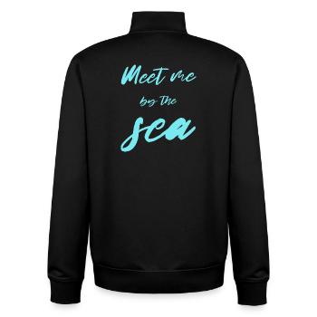 meet me by the sea - Unisex Organic Zip Sweatshirt von Stanley/Stella - Schwarz - Hinten - AI Model Male 185 light (185cm)